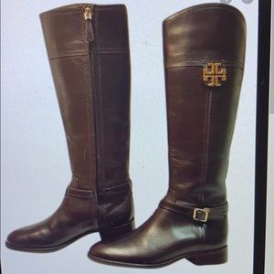 Dark Brown Tory Burch Eloise riding boot